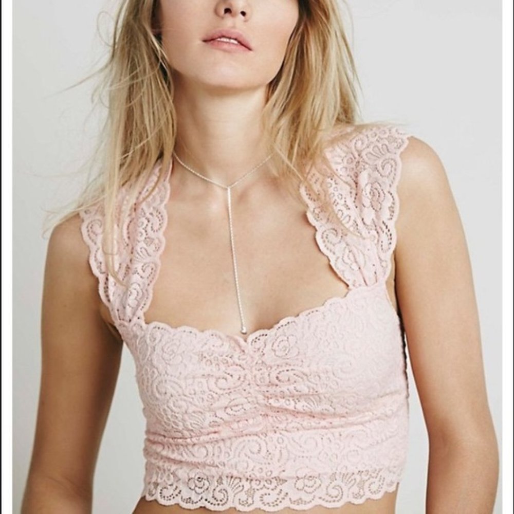 Free People Scalloped Edge Crop Top